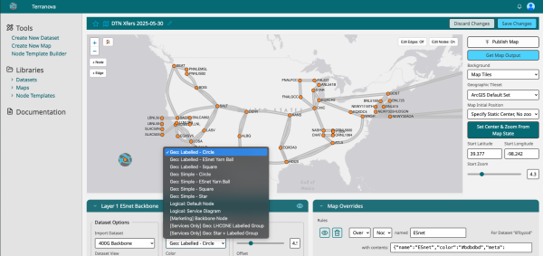 Schema of map with popouts